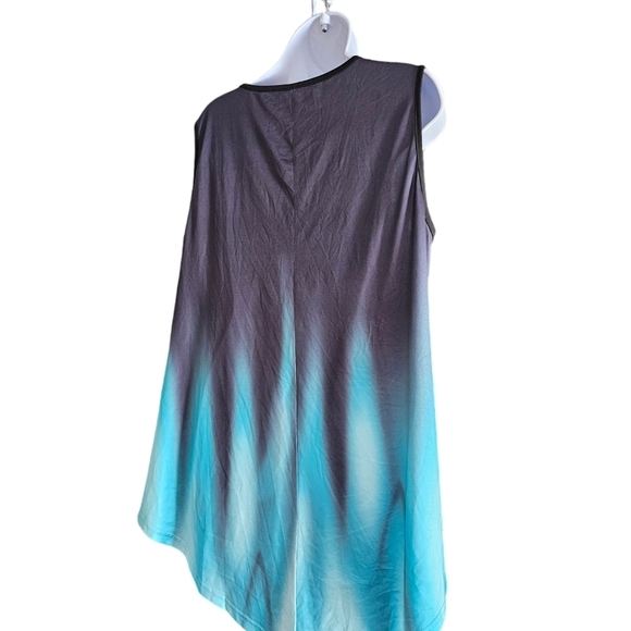 Teal and black ombre lace tank 1xl - Picture 2 of 2